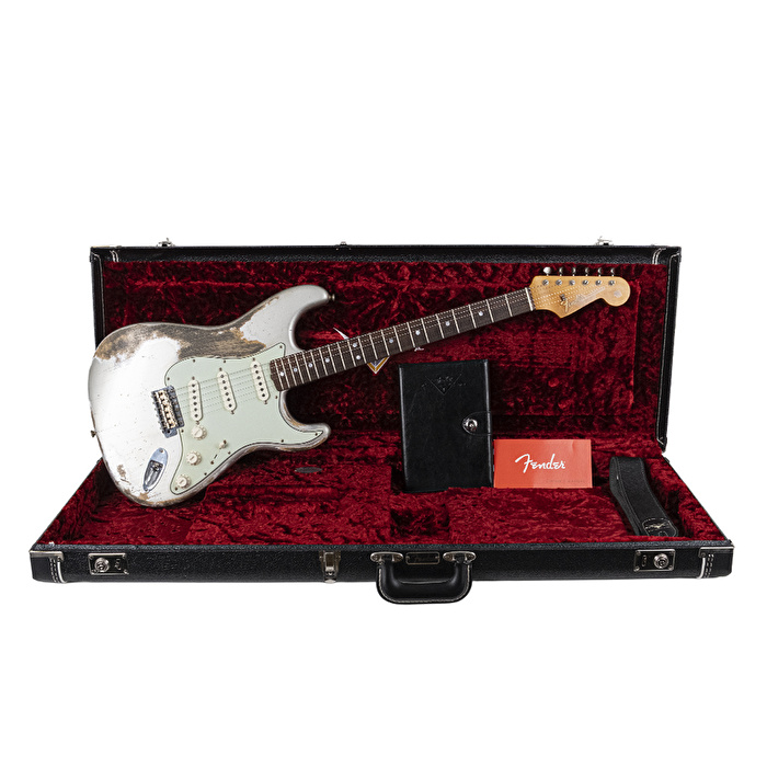 Fender Custom Shop W19 Masterbuilt Greg Fessler 1964 Stratocaster Relic Gülağacı Klavye Inca Silver Elektro Gitar