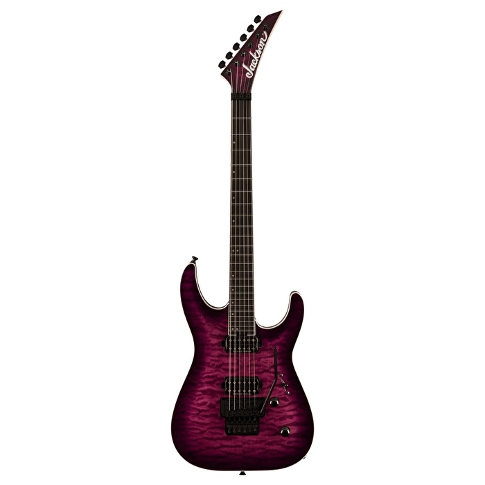Jackson Pro Plus Serisi Dinky DKAQ Abanoz Klavye Transparent Purple Burst Elektro Gitar