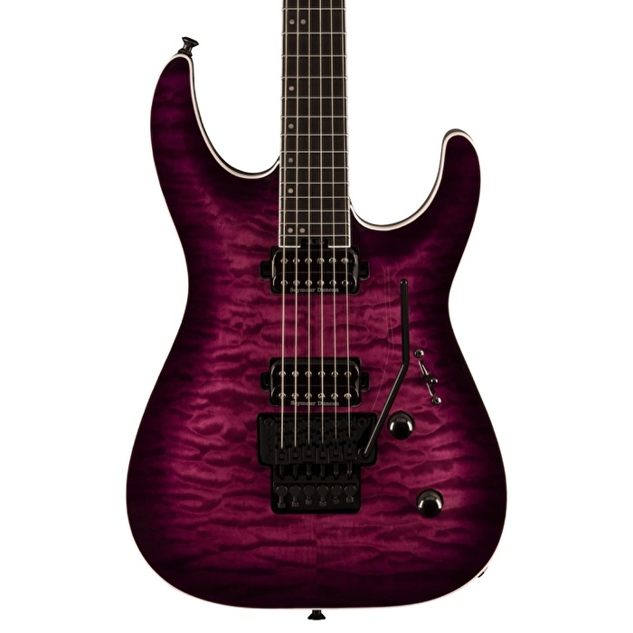 Jackson Pro Plus Serisi Dinky DKAQ Abanoz Klavye Transparent Purple Burst Elektro Gitar