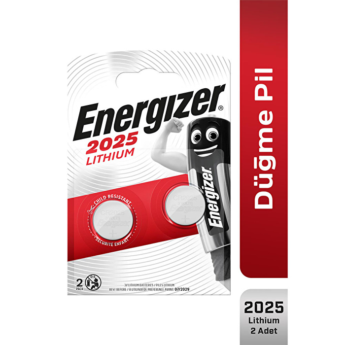 Energizer Lithium CR2025 BP2 Pil