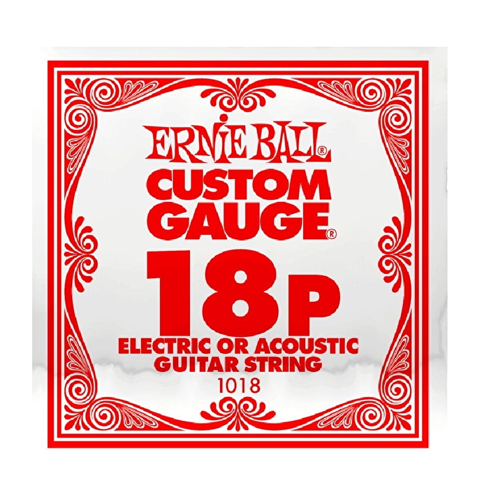 Ernie Ball P01018 / 018 Sargısız Çelik Elektro Tek Tel