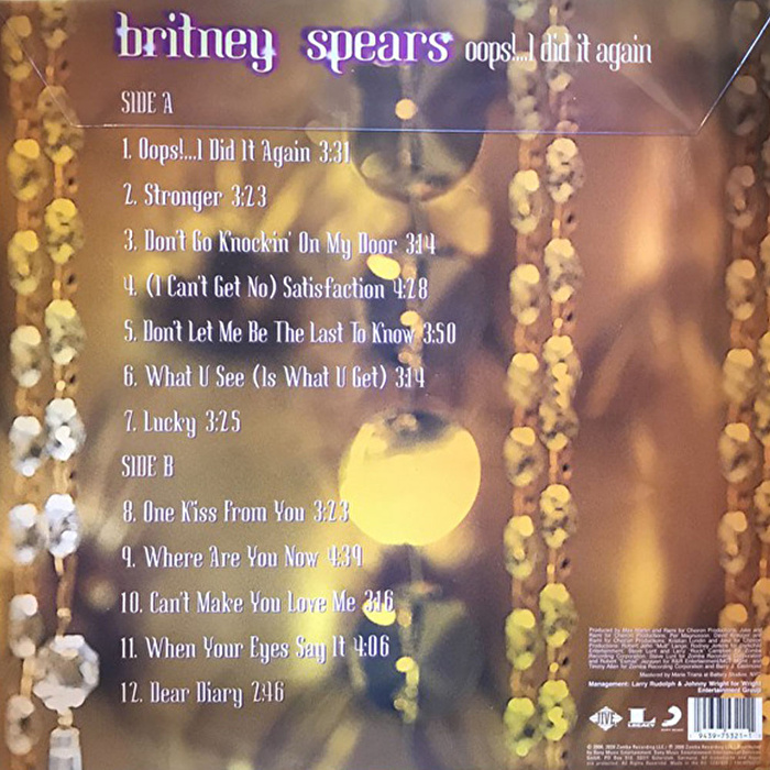 Britney Spears – Oops!...I Did It Again (20th Anniversary Edition, Picture Disc)