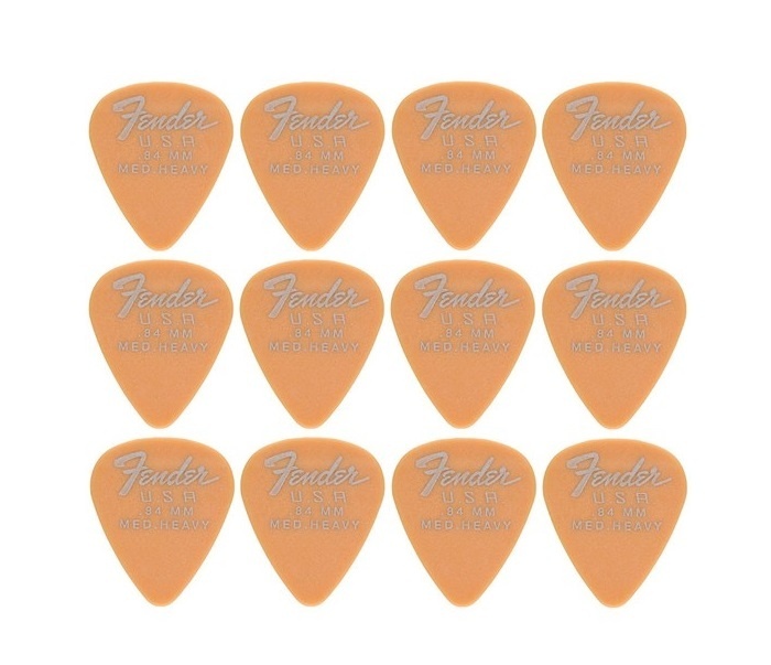 Fender 351 Dura-Tone .84 12-Pack Butterscotch Blonde Pena