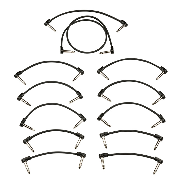 Fender Blockchain Patch Cable Kit Black Medium Pedal Ara Kablosu Seti