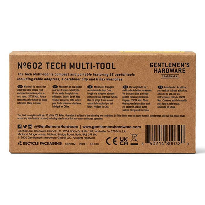 GENTLEMEN'S HARDWARE Çok Fonksiyonlu Alet 15-in-1