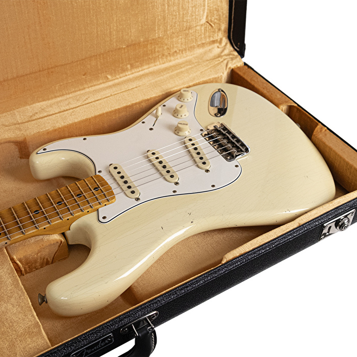 Fender Custom Shop Limited Edition Custom 1968 Stratocaster Journeyman Relic Aged Vintage White Elektro Gitar