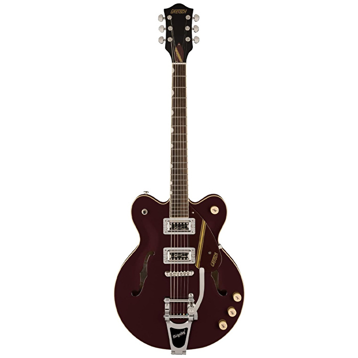 Gretsch G2604T Limited Edition Streamliner Rally II Center Block with Bigsby Laurel Fingerboard Two-Tone Oxblood/Walnut Stain Elektro Gitar