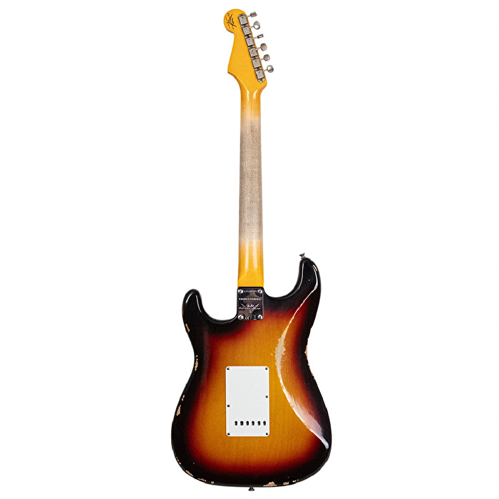 Fender Custom Shop Limited Edition Fat 1959 Stratocaster Relic Chocolate 3 Ton Sunburst Elektro Gitar