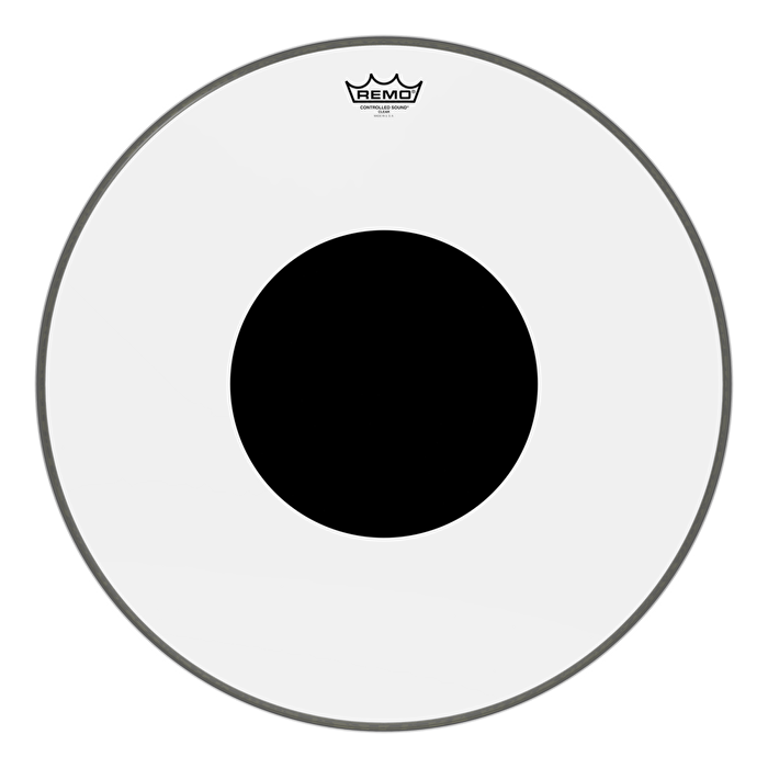 REMO CS-1322-10- Controlled Sound® Şeffaf Top Black Dot™ 22" Bas Davul Derisi