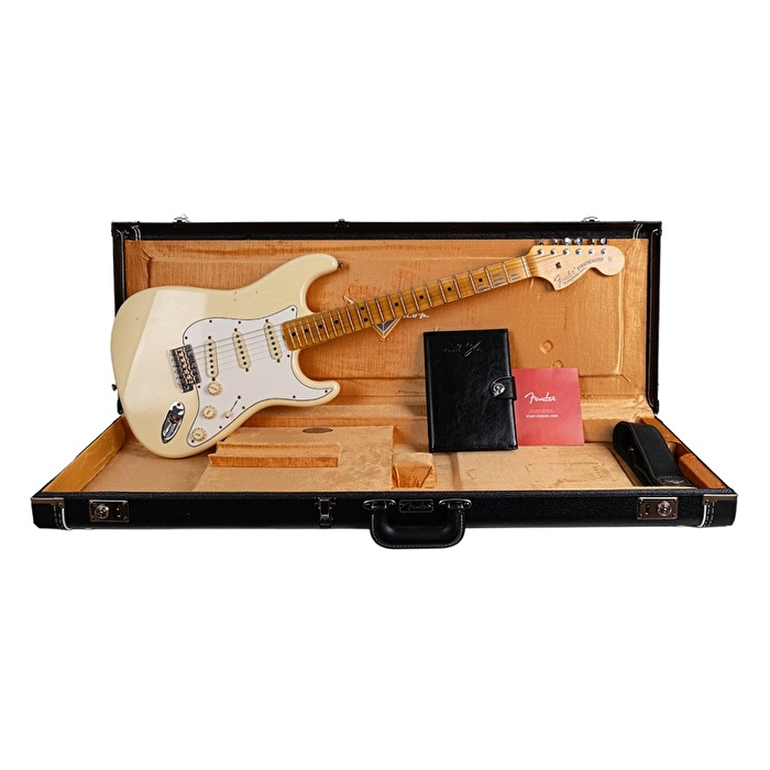 Fender Custom Shop Limited Edition Custom 1968 Stratocaster Journeyman Relic Aged Vintage White Elektro Gitar