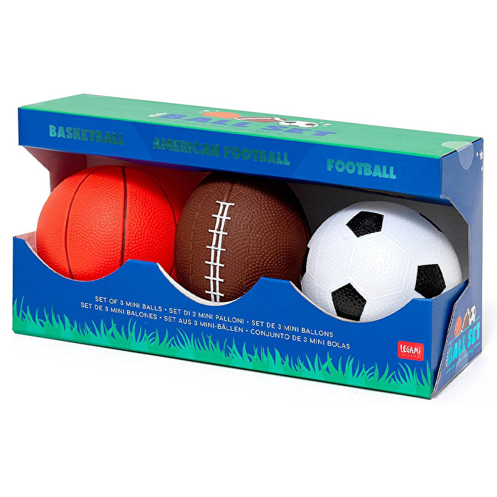 LEGAMI Üçlü Mini Top Seti Basket Futbol Amer