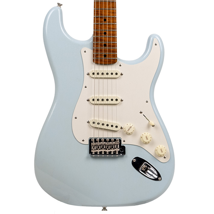 Fender Custom Shop 2023 Limited Edition Roasted 50s Stratocaster DLX Closet Classic Akçaağaç Klavye Faded Aged Sonic Blue Elektro Gitar
