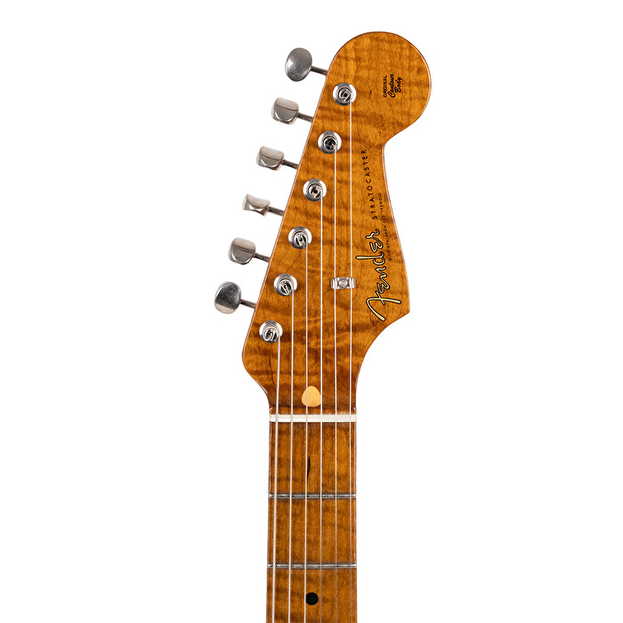 Fender Custom Shop 2023 Limited Edition Roasted 50s Stratocaster DLX Closet Classic Akçaağaç Klavye Faded Aged Sonic Blue Elektro Gitar