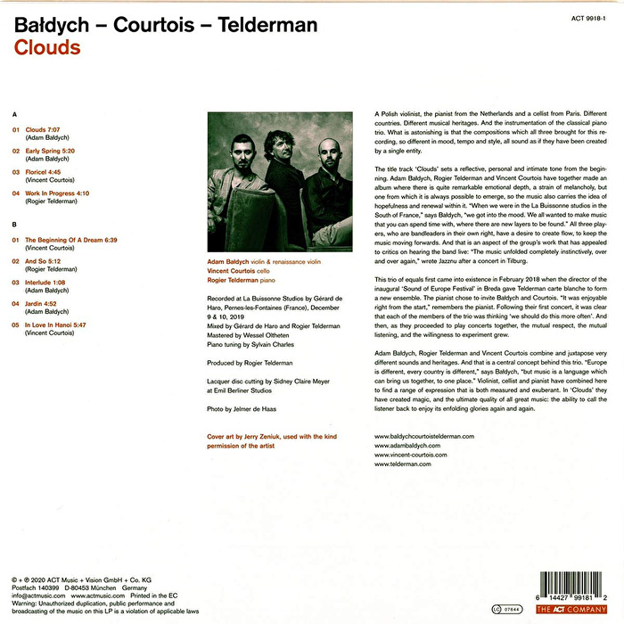 Adam Bałdych, Vincent Courtois, Rogier Telderman – Clouds