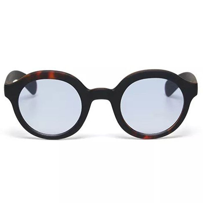 OKKIA Lauro Unisex Yuvarlak Siyah Havana Güneş Gözlüğü Mavi Degrade