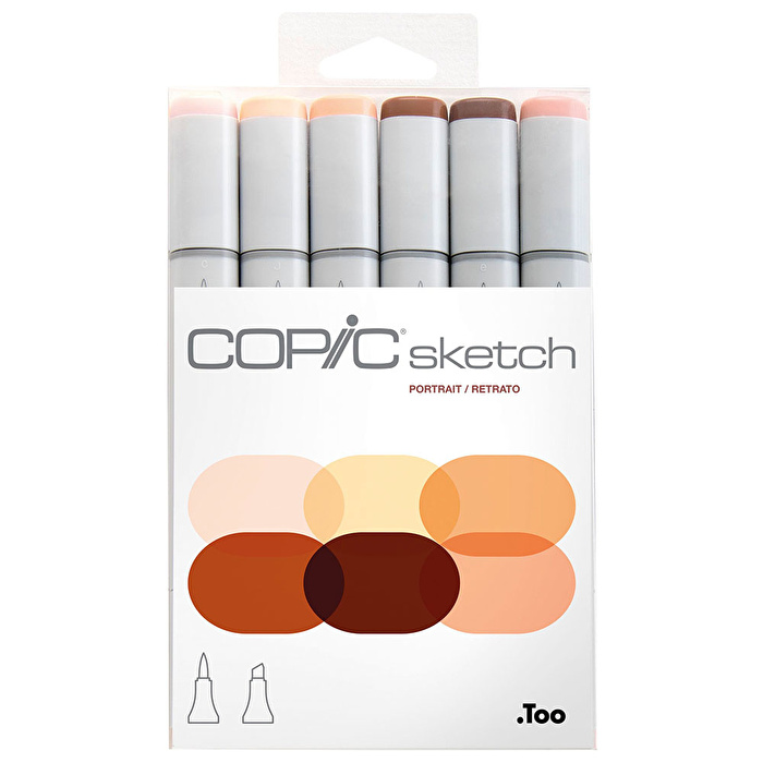 COPIC Sketch 6'lı Kalem Seti Skin Tones Portrait