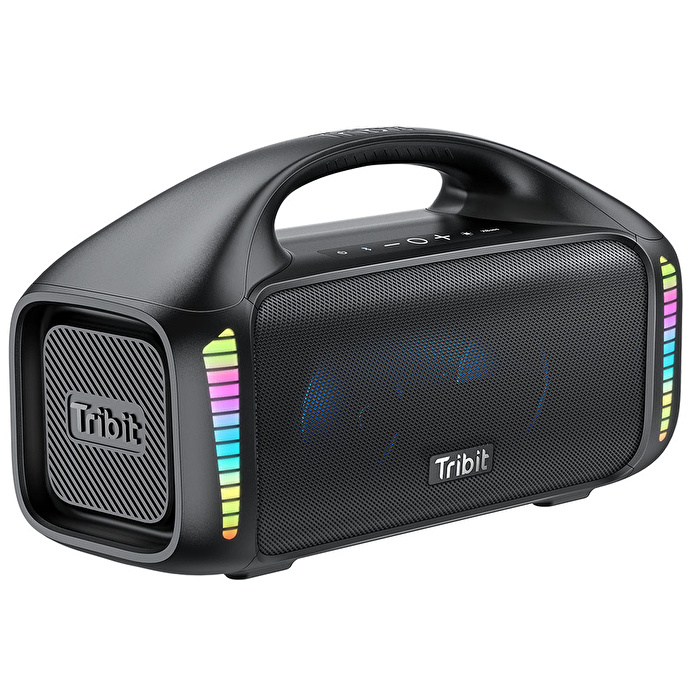Tribit Stormbox Blast T-BTS52 90W 30 Saat Oynatma Süresi IPX7 Su Geçirmez RGB Taşınabilir TWS Bluetooth Hoparlör Siyah