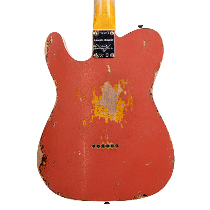 Fender Custom Shop Limited Edition 1959 Telecaster Custom Super Heavy Relic Aged Tahitian Coral over Chocolate 3 Ton Sunburst Elektro Gitar