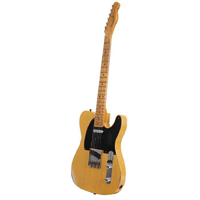 Fender Custom Shop 1951 Nocaster Relic Akçaağaç Klavye Faded Aged Nocaster Blonde Elektro Gitar
