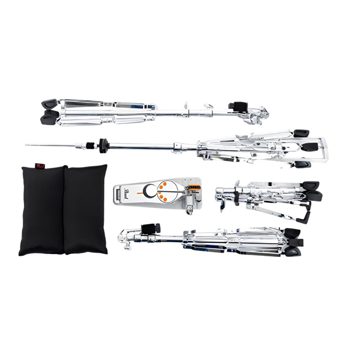 PEARL EXX725BR/C21 Export EXX Smokey Chrome 5 Parça (22B/12T/13T/16F/14S) Aksamlı ve Zilli Akustik Davul Seti