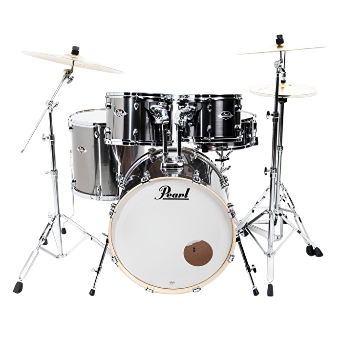 PEARL EXX725BR/C21 Export EXX Smokey Chrome 5 Parça (22B/12T/13T/16F/14S) Aksamlı ve Zilli Akustik Davul Seti
