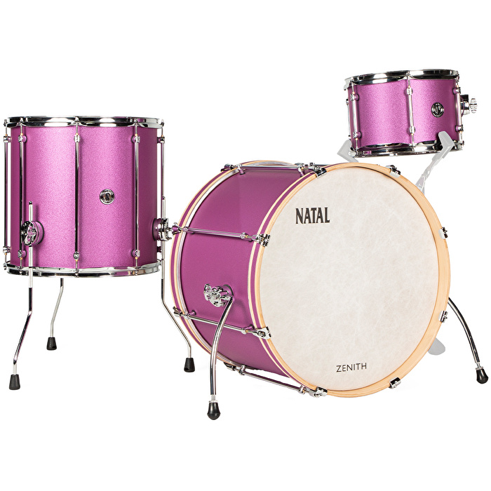 NATAL KZN-TR-PPS Zenith Pink Frost 3 Parça (22B/12T/16F) Akustik Davul Seti