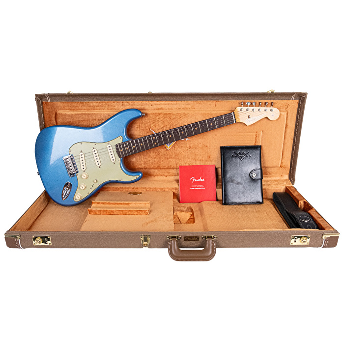 Fender Custom Shop Limited Edition 1963 Stratocaster Journeyman Relic Aged Lake Placid Blue Elektro Gitar