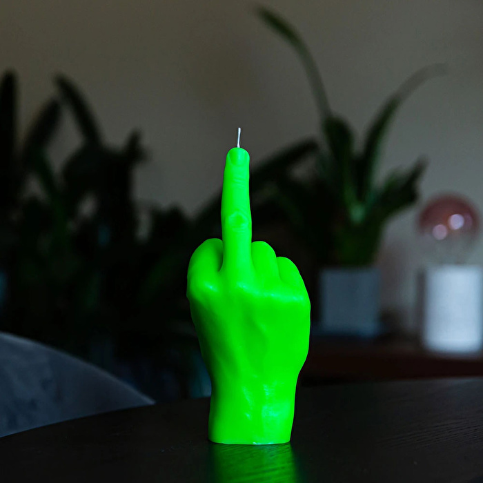 CANDLE HAND F*ck You Mum Neon Yeşil