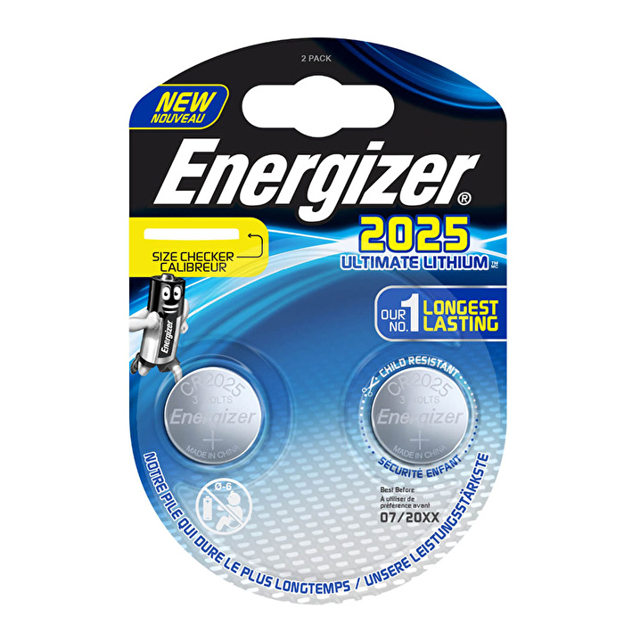 Energizer Ultimate Lith CR2025 BP2 Pil