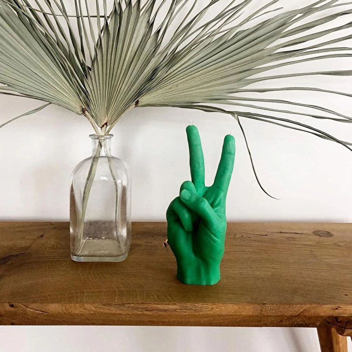 CANDLE HAND Peace Mum Yeşil