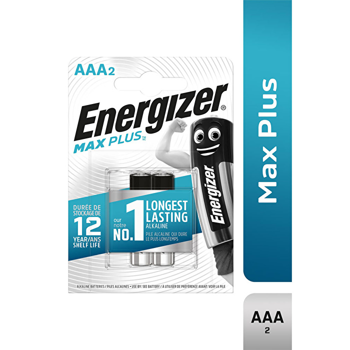 Energizer Max Plus Alkaline AAA BP2 Pil