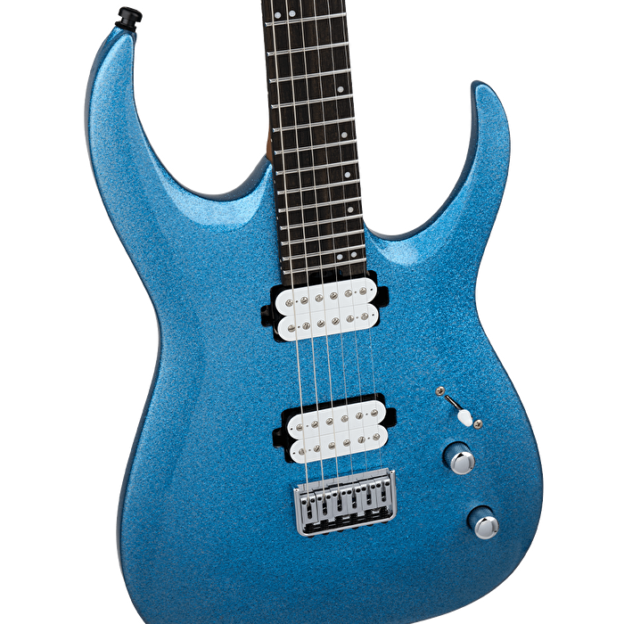 Jackson Pro Misha Mansoor Juggernaut HT6 Abanoz Klavye Blue Sparkle Elektro Gitar