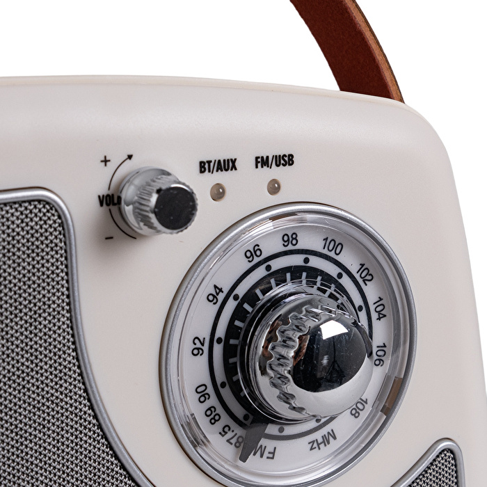 KOZMOS FB-R902-CREAM Retro Radyo ve Bluetooth Hoparlör