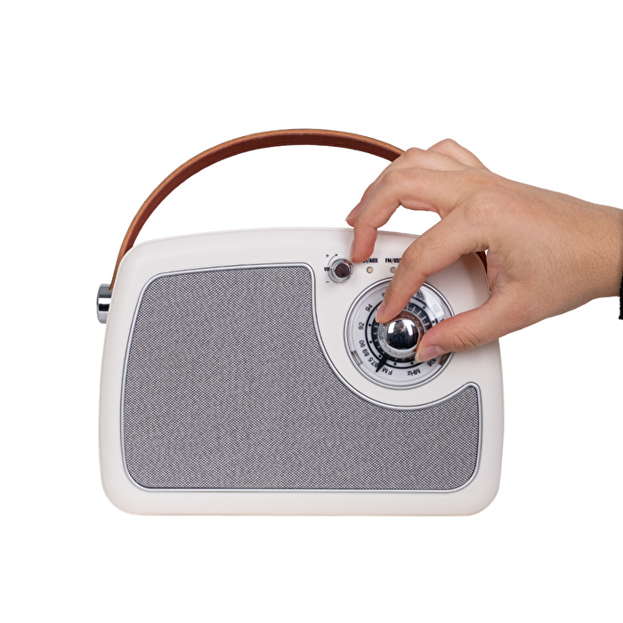 KOZMOS FB-R902-CREAM Retro Radyo ve Bluetooth Hoparlör