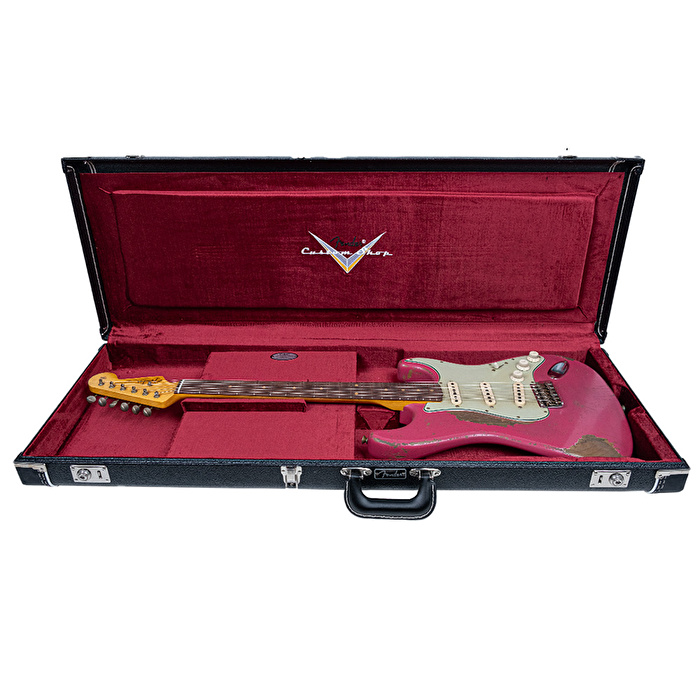 Fender Custom Shop Masterbuilt Greg Fessler 1963 Stratocaster Relic Faded Dakota Red Elektro Gitar