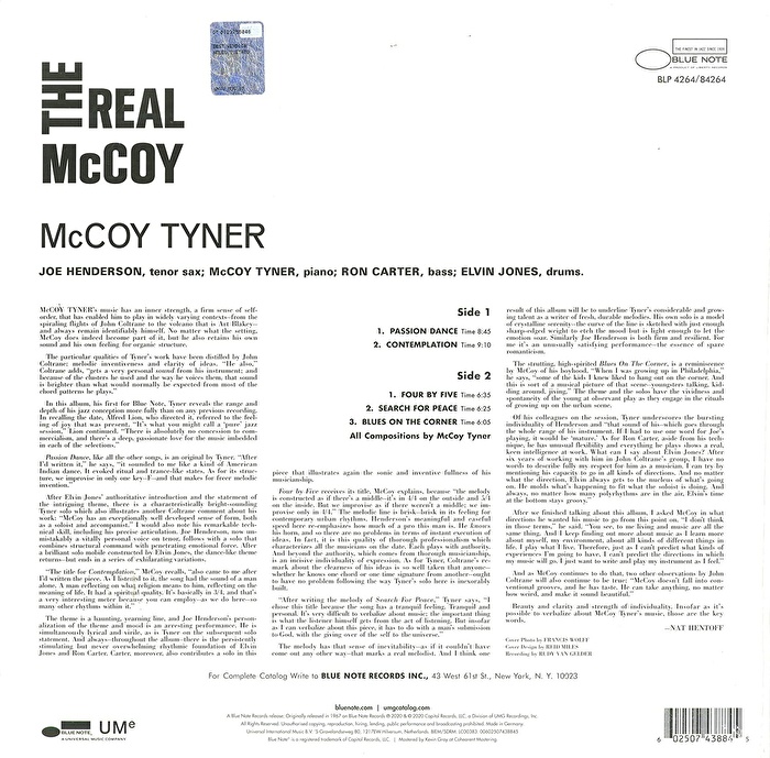 McCoy Tyner – The Real McCoy (Blue Note Classic Vinyl Series 2020 Reissue)
