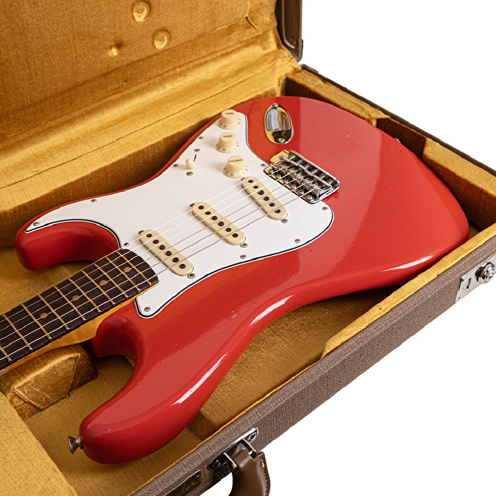 Fender Custom Shop Limited Edition 1963 Stratocaster Journeyman Relic Aged Fiesta Red Elektro Gitar