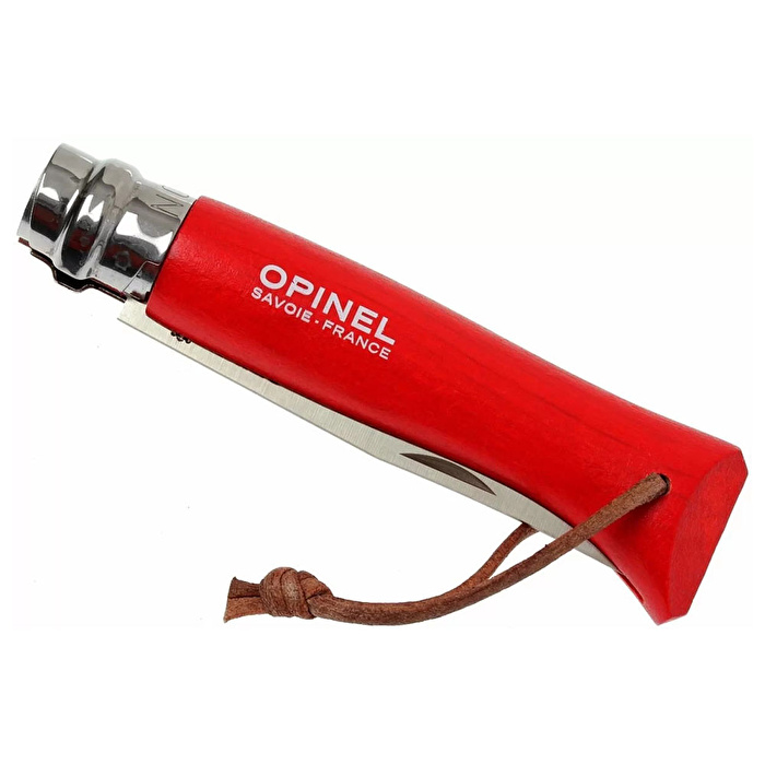 OPINEL Inox No 8 Gürgen Saplı Paslanmaz Çelik Çakı (Kırmızı)