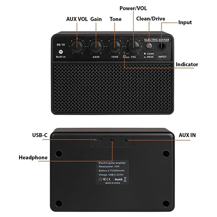 Mantic MST100-HBK Aksesuarlı ve Amfili Siyah Elektro Gitar Paketi