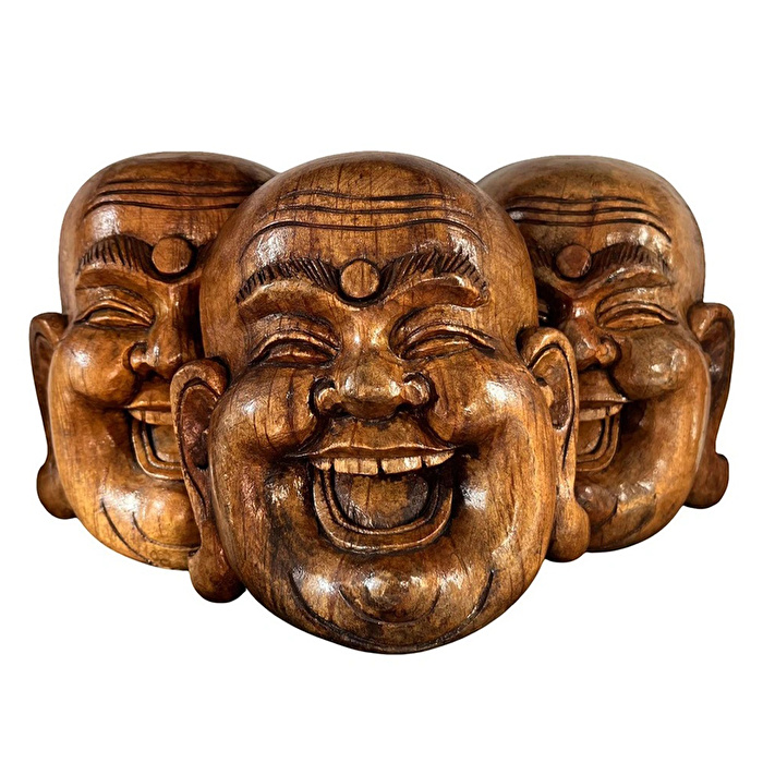 YOGIXO Ahşap El Yapımı Buddha Maskesi (Tek)