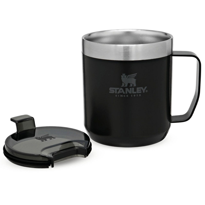 STANLEY 0.35L Classic Mug - Mat Siyah Klasik Kamp Bardağı