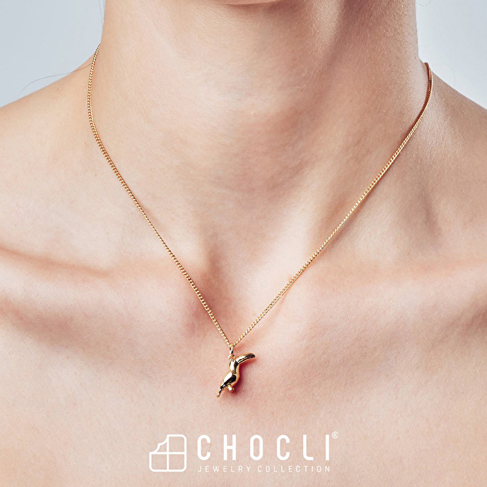 CHOCLI 18 Ayar Altın Kaplama Tukan Kolye