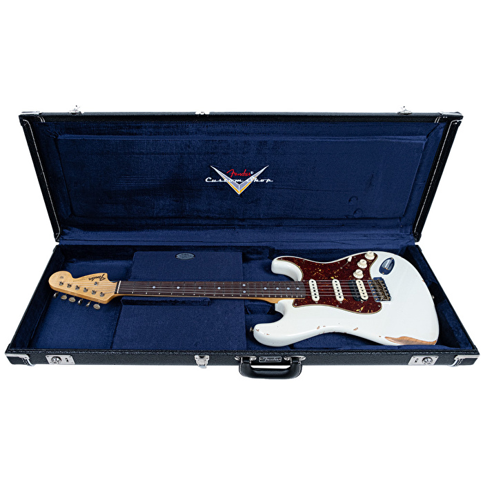 Fender Custom Shop Limited Edition 1967 Stratocaster HSS Relic Aged Olympic White Elektro Gitar
