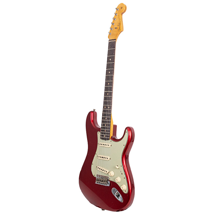 Fender Custom Shop Limited Edition 1963 Stratocaster Journeyman Relic Aged Candy Apple Red Elektro Gitar