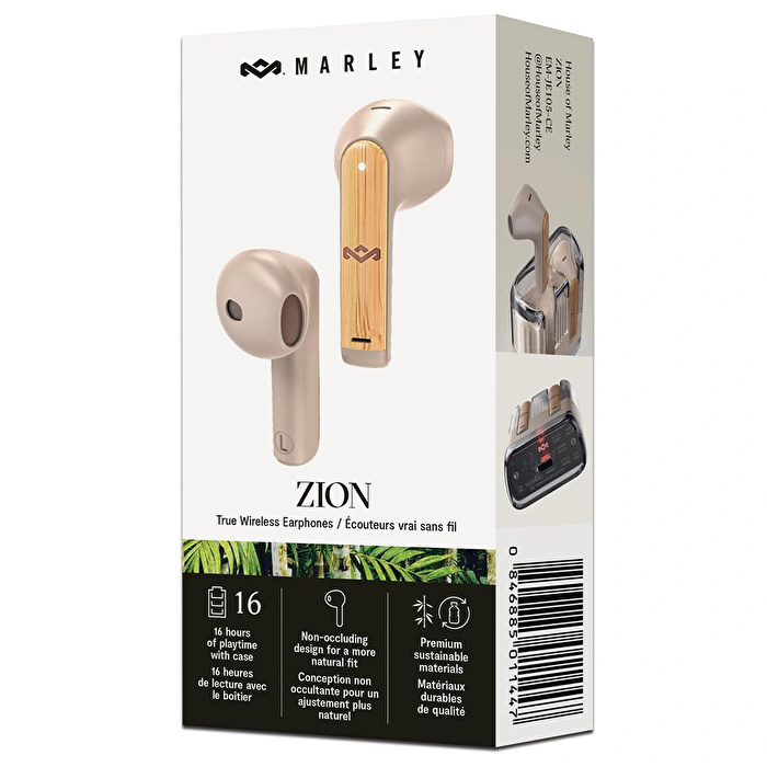 House Of Marley Zion True Wireless Earphones Cream