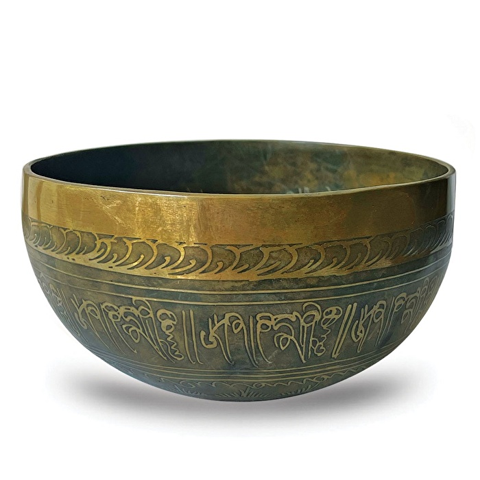 El Yapımı İşlemeli Tibet Kasesi 17 cm