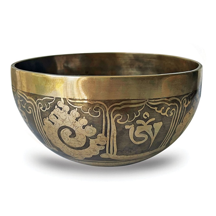 El Yapımı İşlemeli Tibet Kasesi 17 cm