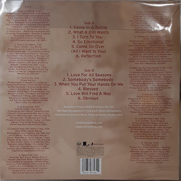 Christina Aguilera – Christina Aguilera (Limited Edition Picture Disc)