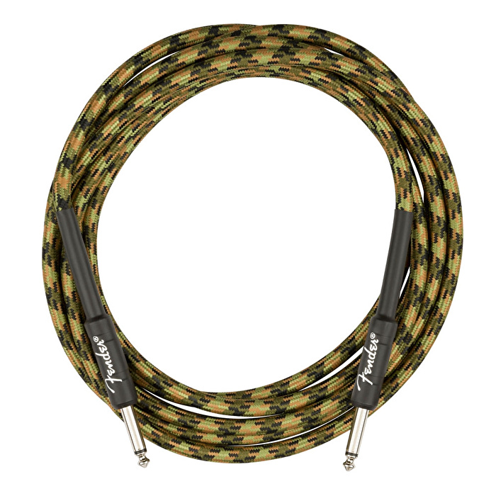 Fender Professional Series Cable Straight/Straight 10' Woodland Camo Kablo