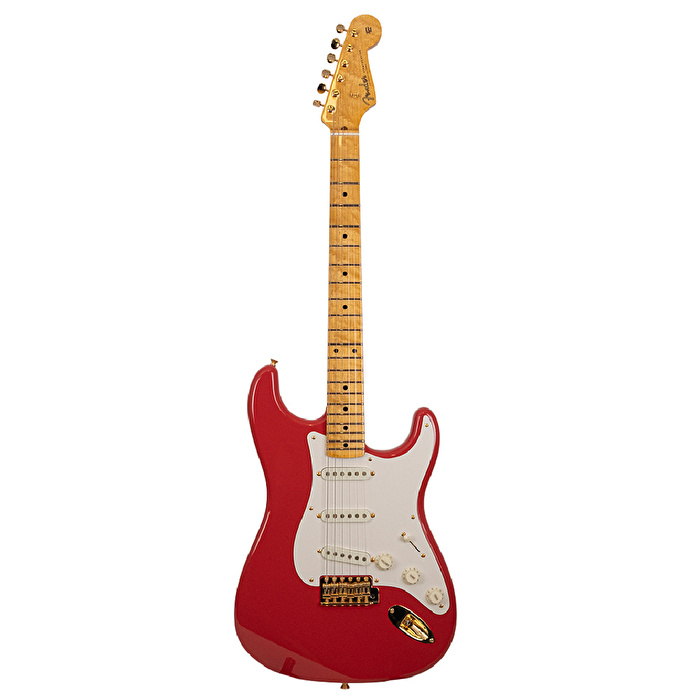 Fender Custom Shop Limited Edition 1959 Stratocaster NOS Birdseye Akçaağaç Sap Gold HW Fiesta Red Elektro Gitar